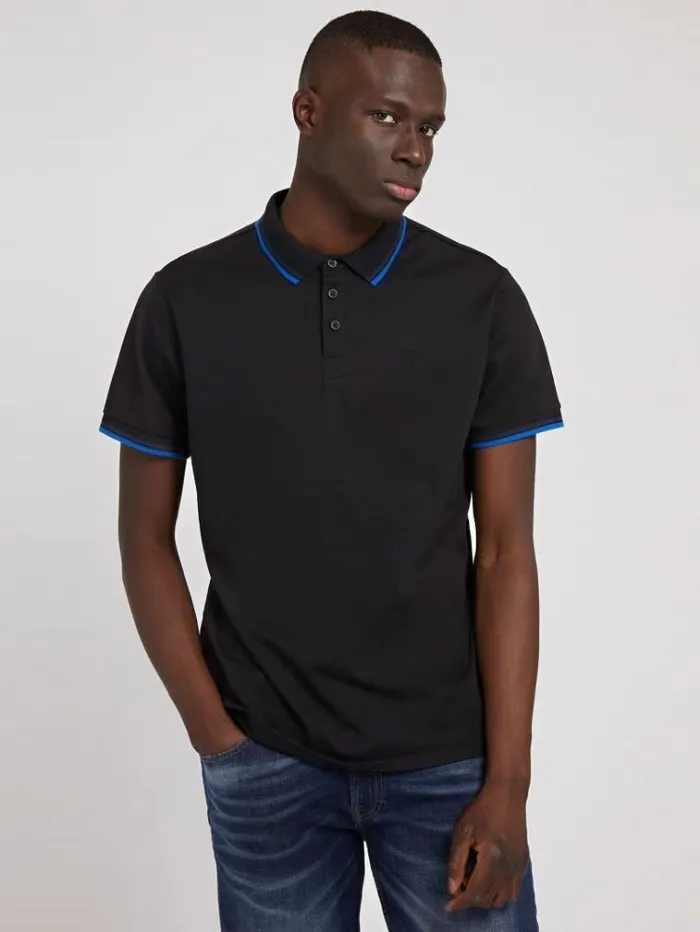Men Classic Polo Black Guess Tshirts And Polo Shirts