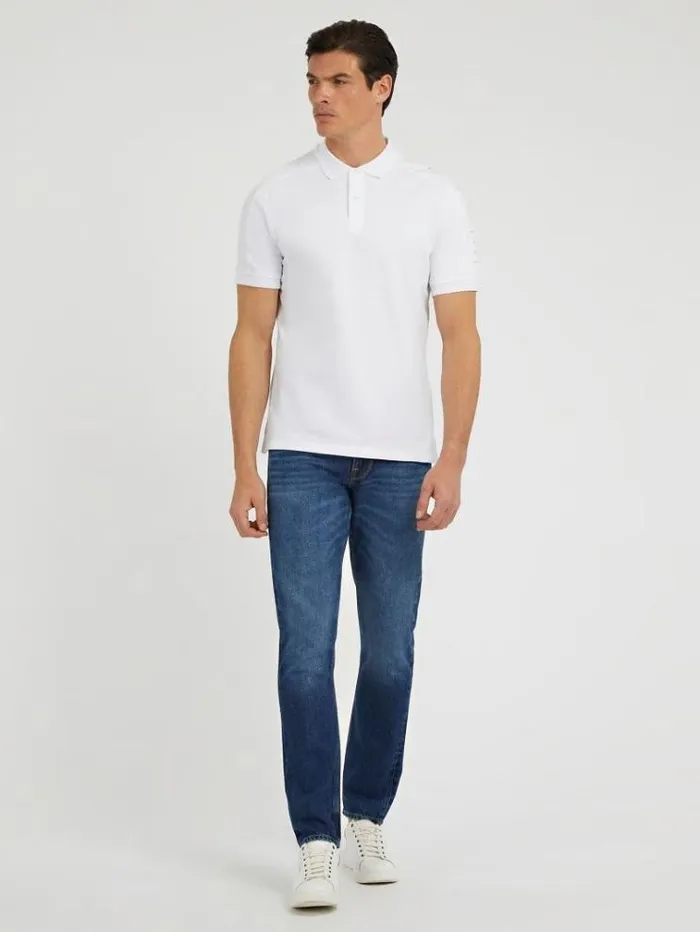 Men Classic Polo White Guess Tshirts And Polo Shirts