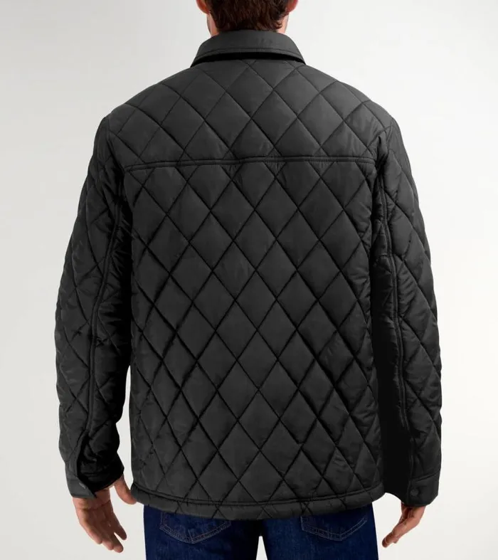 Men Cold Weather Jackets Cole Haan Diamond Quilted Jacket Black
