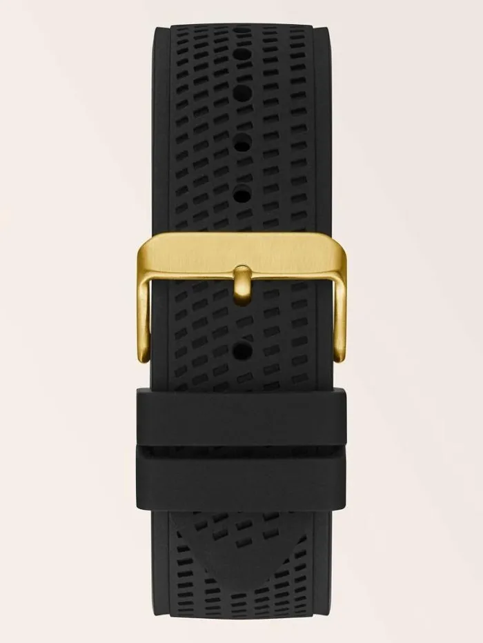 Men Crystal Multifunction Watch Gold Guess Watches