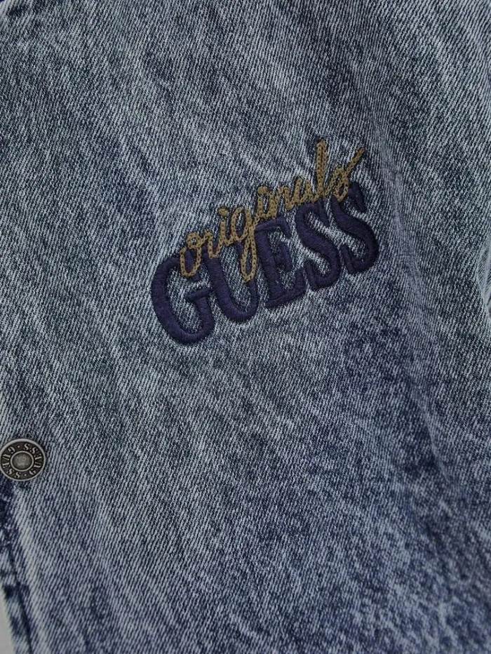 Men Denim Bomber Jacket Blue Guess Coats And Jackets