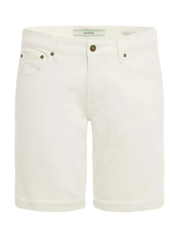 Men Denim Shorts White Guess Shorts
