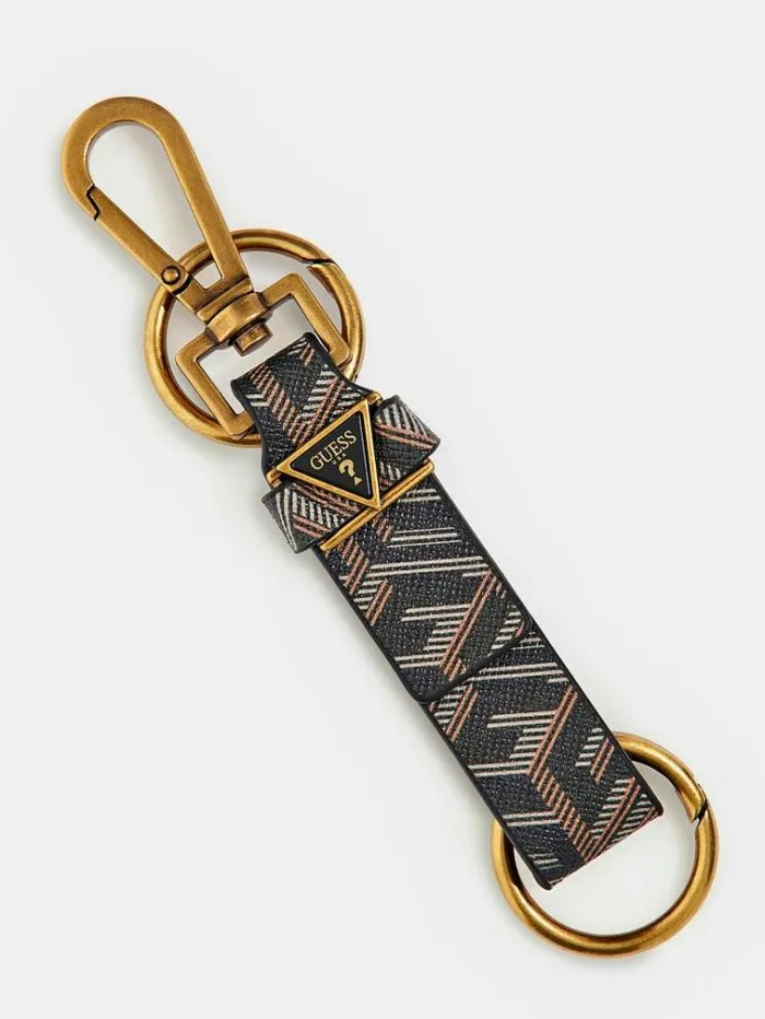 Men Ederlo G Cube Logo Keyring Brown Multi Guess Small Accessories
