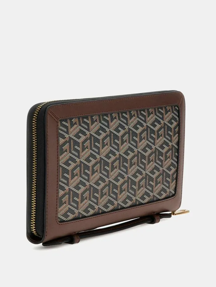 Men Ederlo G Cube Logo Smartphone Holder Black Guess City Bags