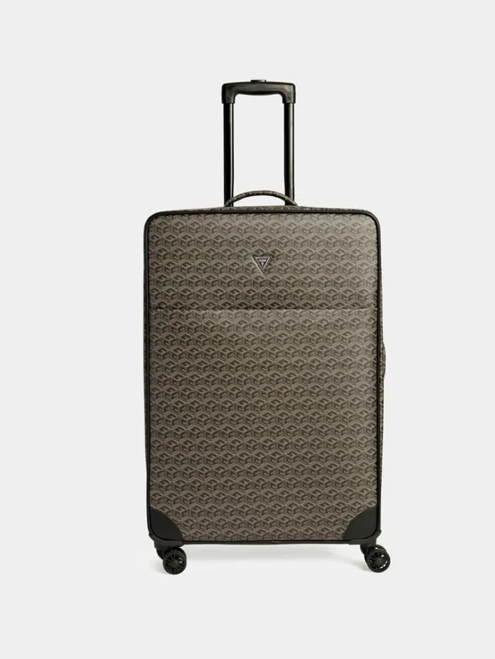 Men Ederlo G Cube Logo Trolley Grey Multi Guess Travel Bags