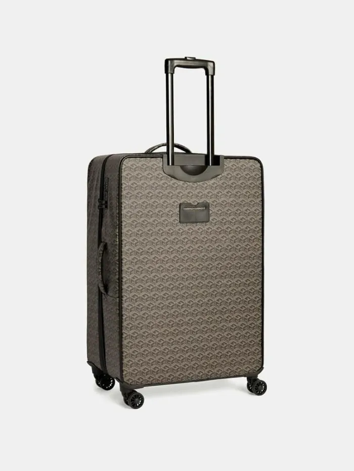 Men Ederlo G Cube Logo Trolley Grey Multi Guess Travel Bags