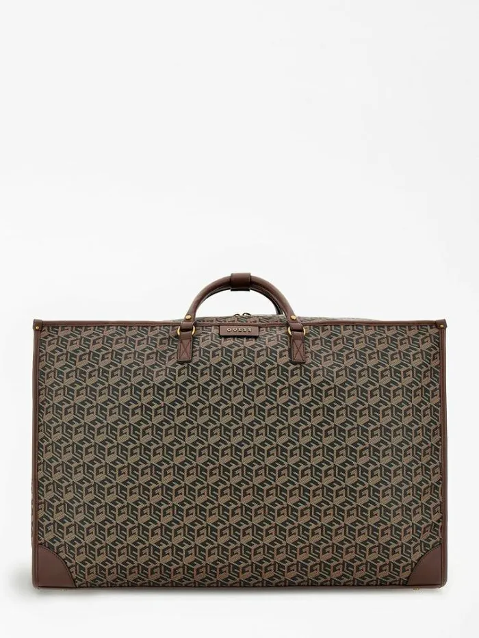 Men Ederlo G Cube Logo Weekender Bag Black Guess Travel Bags