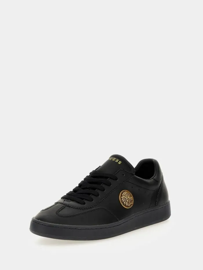 Men Fano Leatherinsert Sneakers Black Guess Shoes