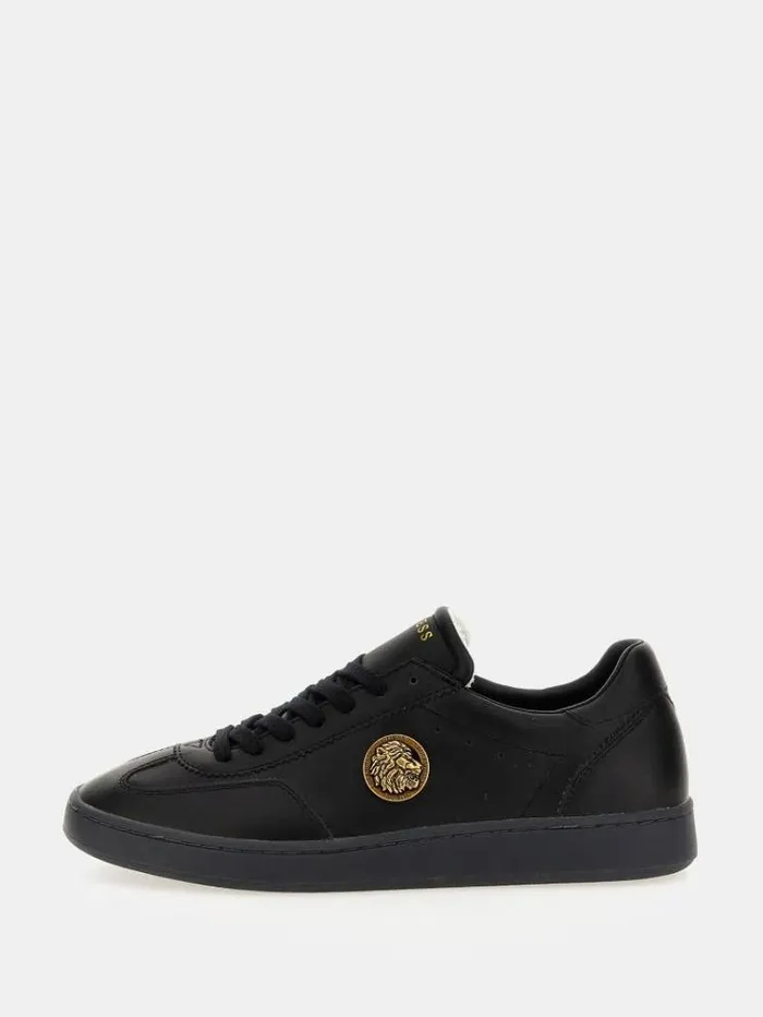 Men Fano Leatherinsert Sneakers Black Guess Shoes