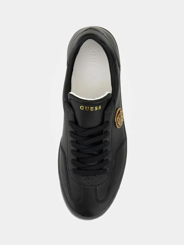 Men Fano Leatherinsert Sneakers Black Guess Shoes
