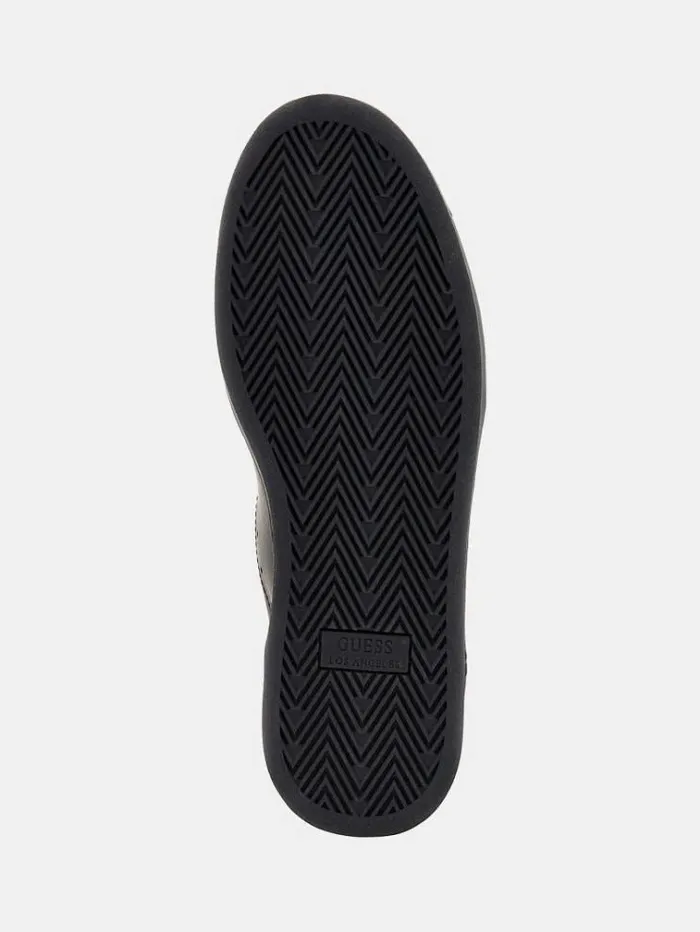 Men Fano Leatherinsert Sneakers Black Guess Shoes