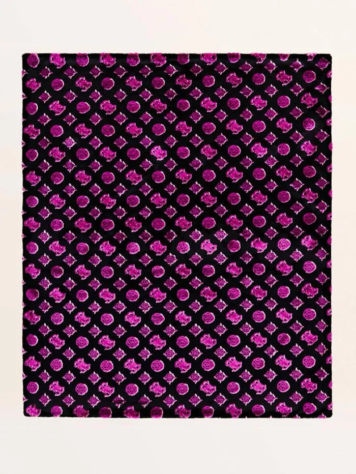 Men Faux Fur Blanket Pink Guess Home Collection