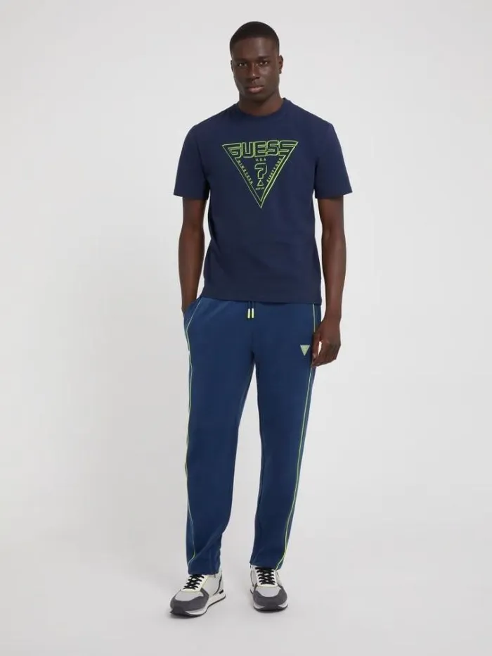 Men Faux Suede Jogger Pants Blue Guess Trousers