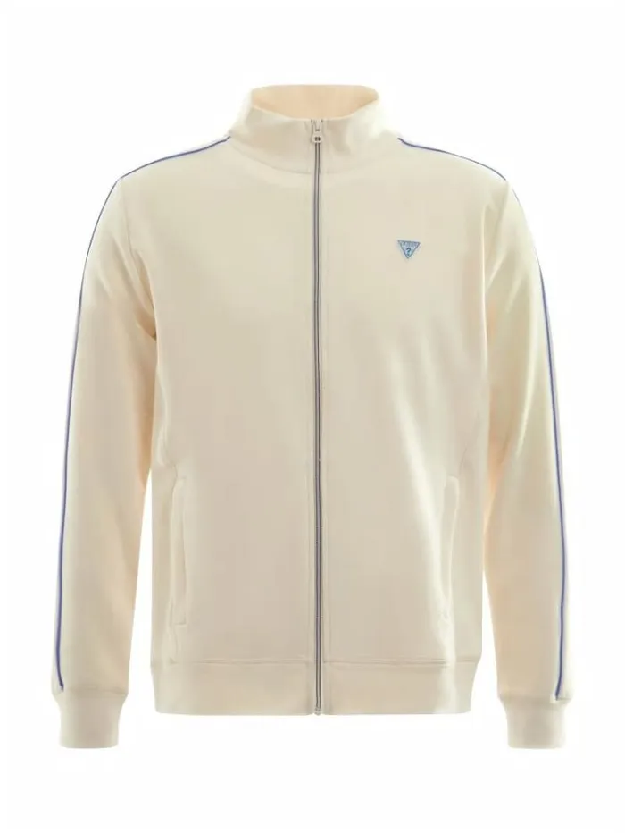 Men Faux Suede Sweatshirt Multi Beige Guess Knitwear And Sweatshirts
