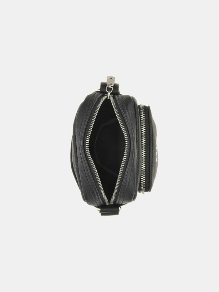 Men Fidenza Faux Leather Crossbody Black Guess City Bags