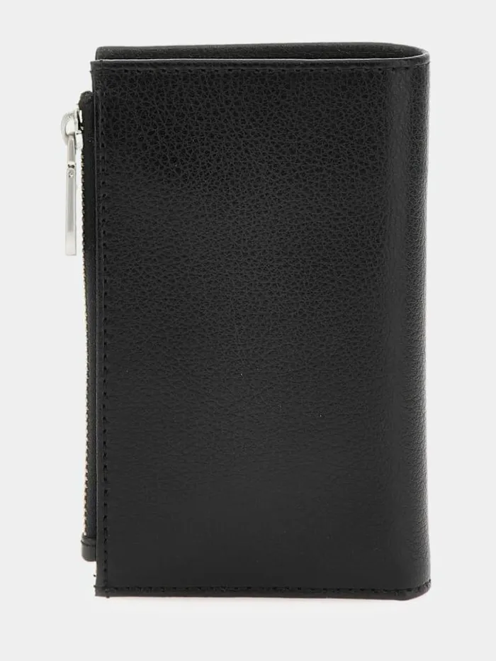 Men Fidenza Genuine Leather Wallet Black Guess Wallets