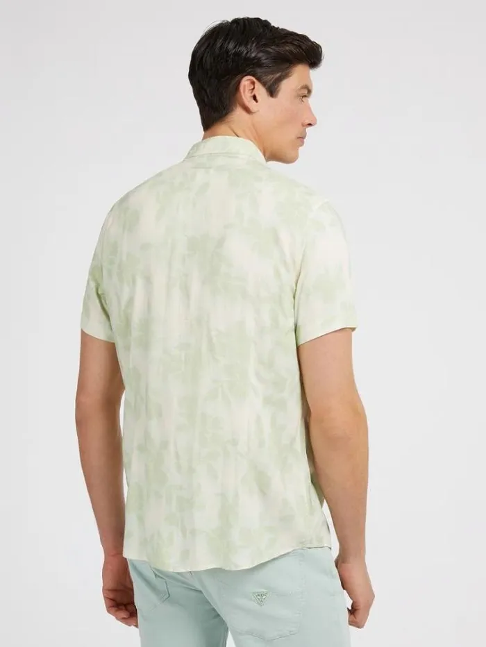 Men Floral Print Shirt Green Multi Guess Shirts