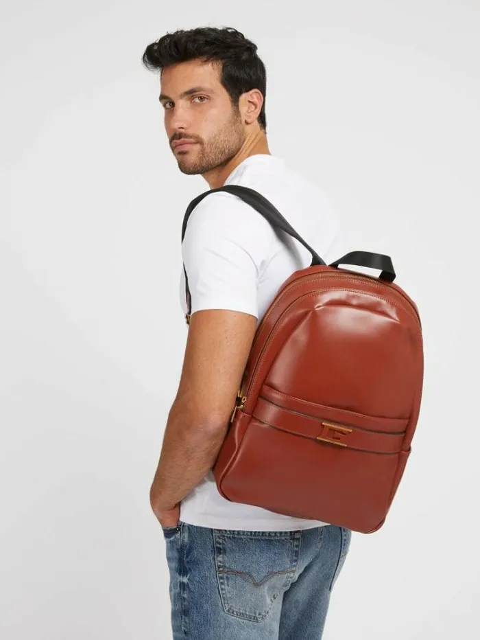 Men Forte Backpack Brown Guess Backpacks And Bum Bags