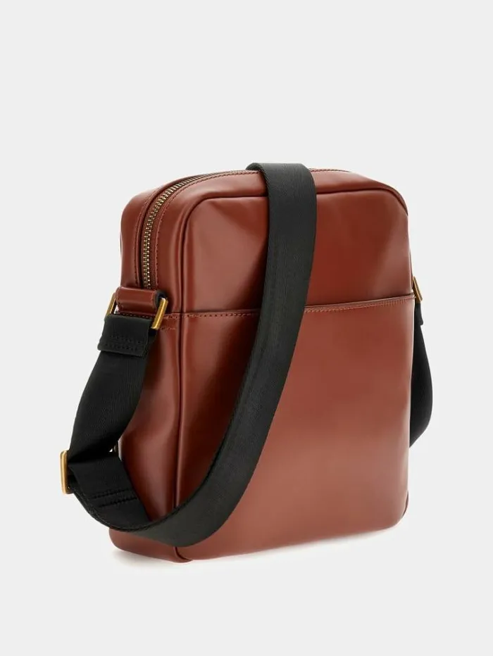 Men Forte Mini Crossbody Brown Guess City Bags