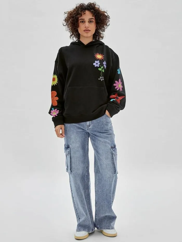 Men Front And Back Sweatshirt Black Guess Knitwear And Sweatshirts