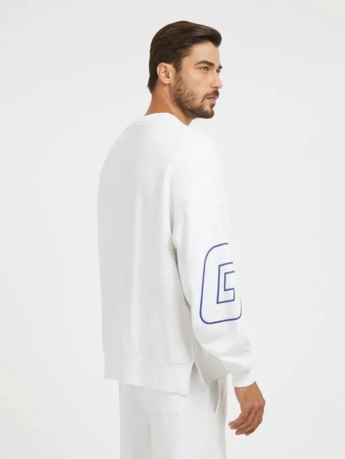 Men Front Logo Sweatshirt Multi Beige Guess Activewear