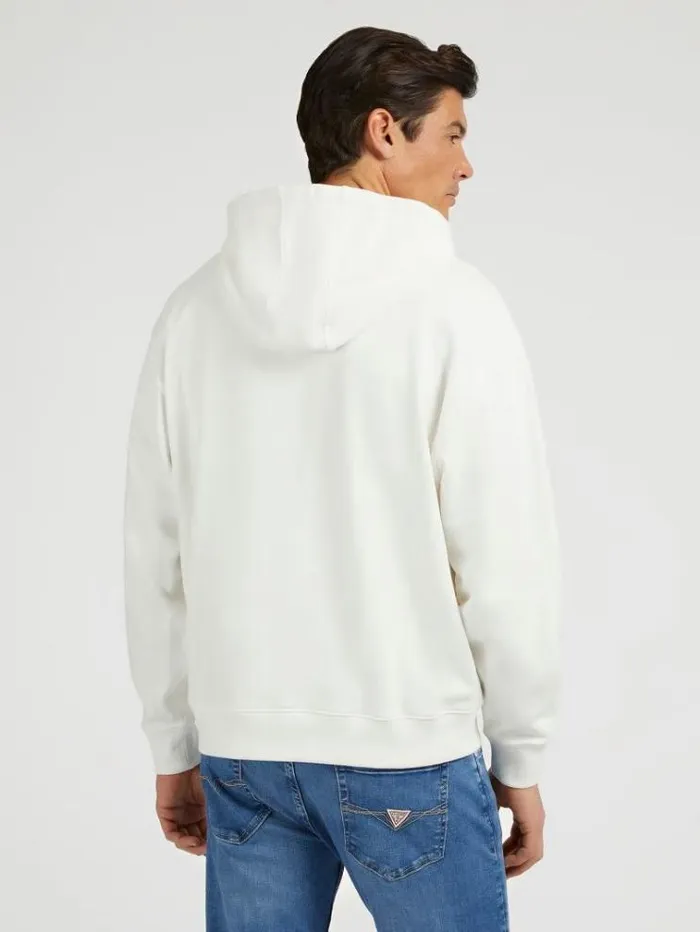 Men Front Logo Sweatshirt Multi Beige Guess Knitwear And Sweatshirts
