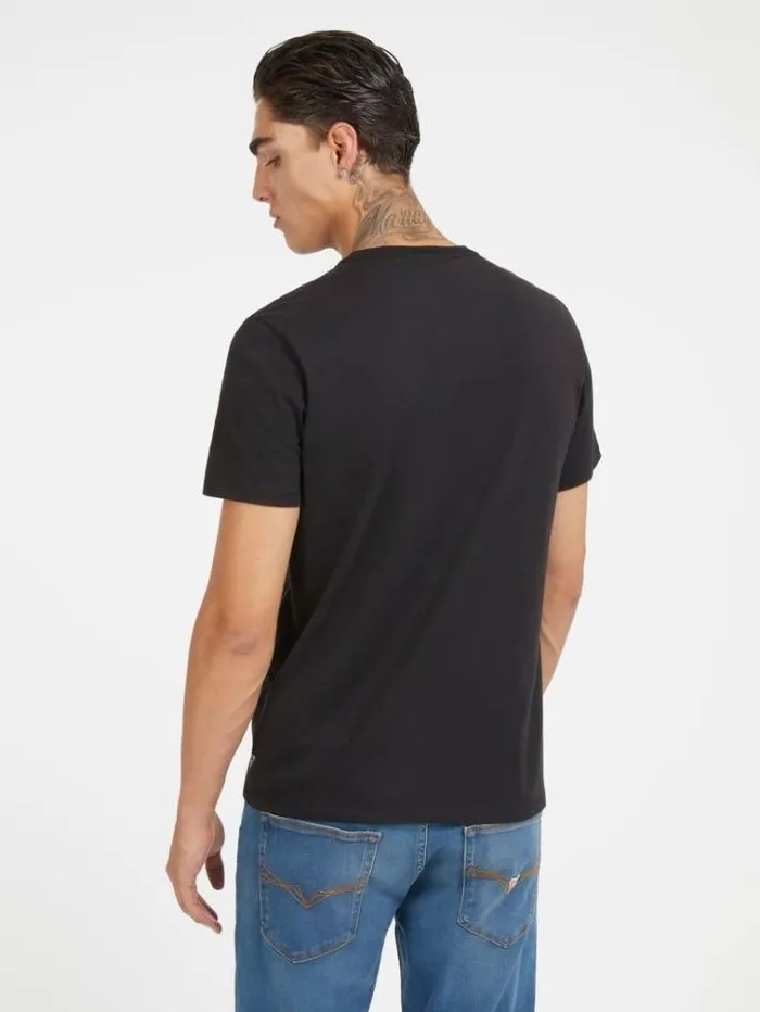 Men Front Logo Tshirt Black Guess Tshirts And Polo Shirts