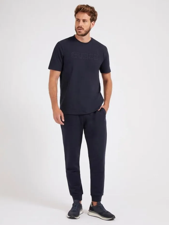 Men Front Logo Tshirt Blue Guess Tshirts And Polo Shirts