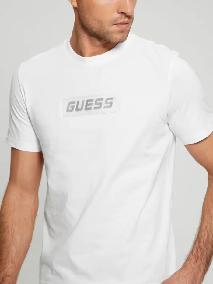 Men Front Logo Tshirt White Guess Activewear