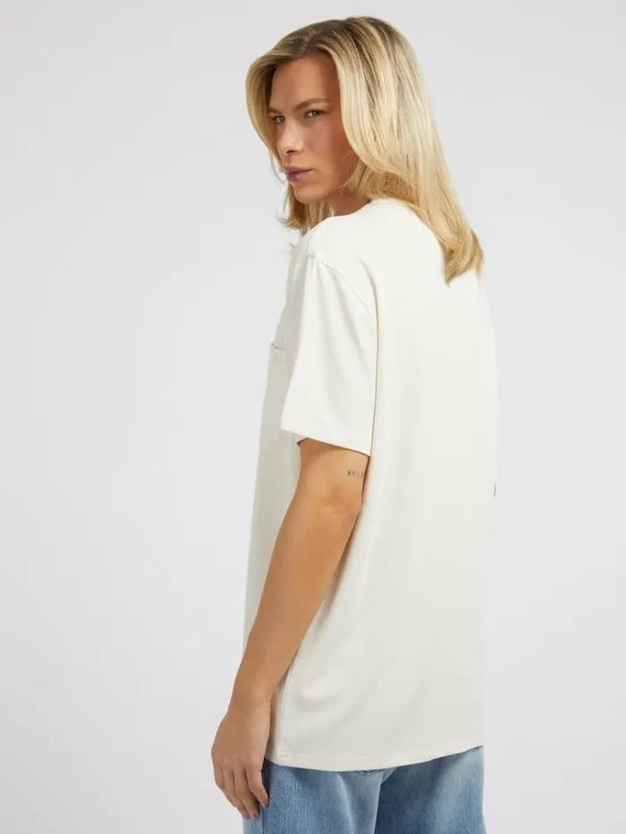 Men Front Pocket Tshirt White Guess Tshirts And Polo Shirts