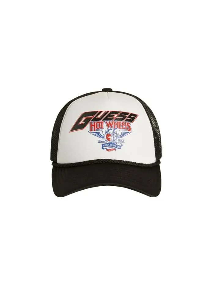 Men Front Print Baseball Hat Black Guess Scarves Hats Gloves