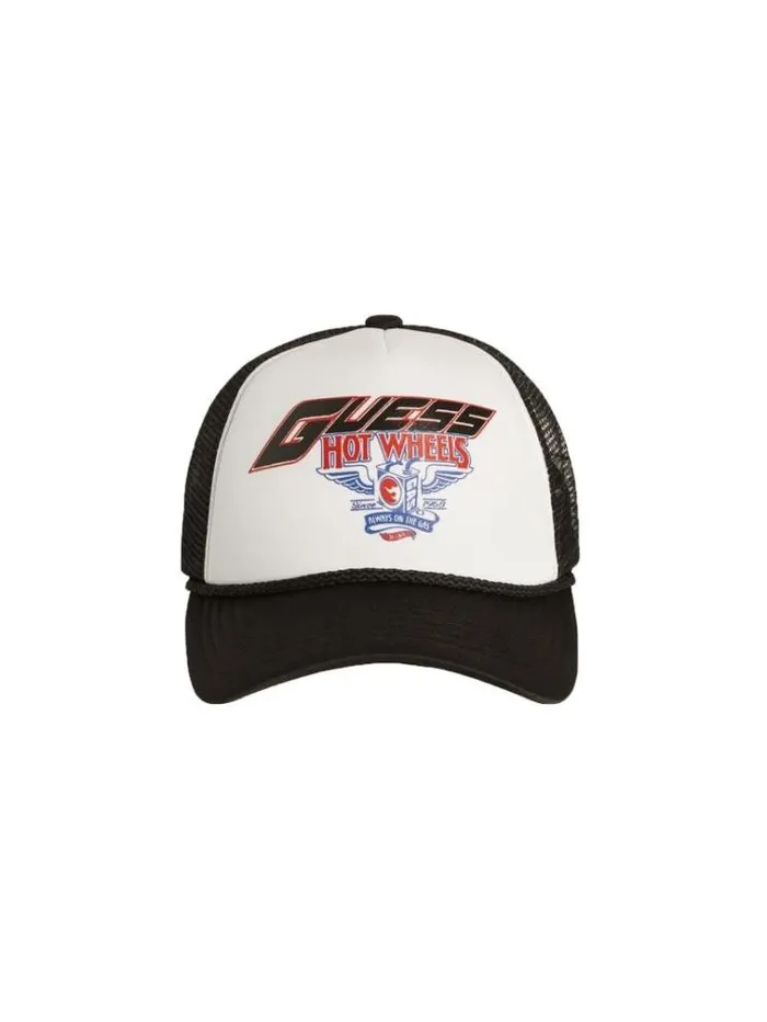 Men Front Print Baseball Hat Black Guess Scarves Hats Gloves