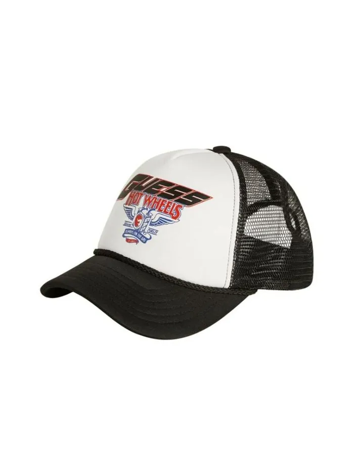 Men Front Print Baseball Hat Black Guess Scarves Hats Gloves