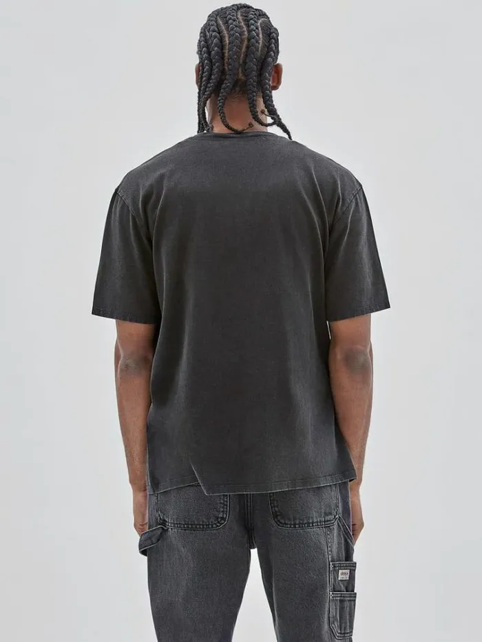 Men Front Print Tshirt Black Guess Tshirts And Polo Shirts