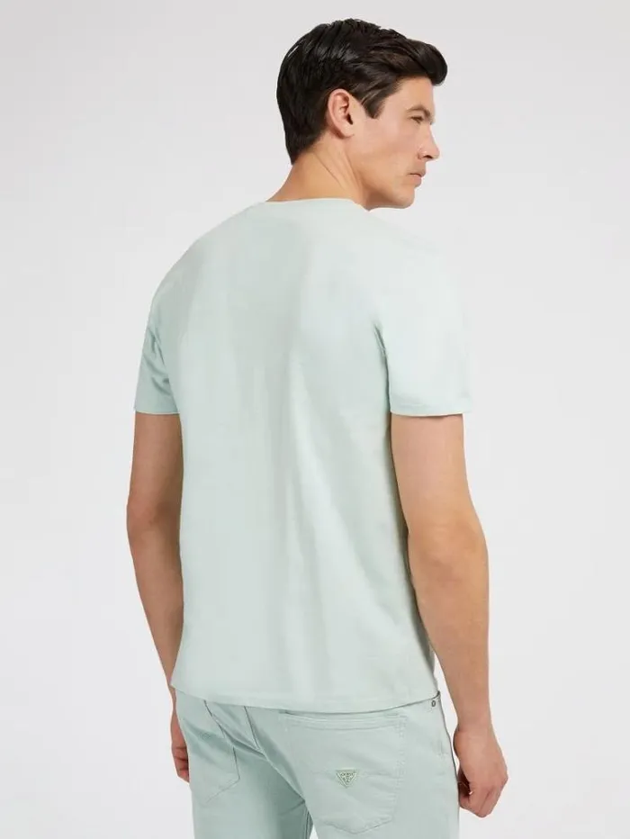 Men Front Print Tshirt Teal Guess Tshirts And Polo Shirts