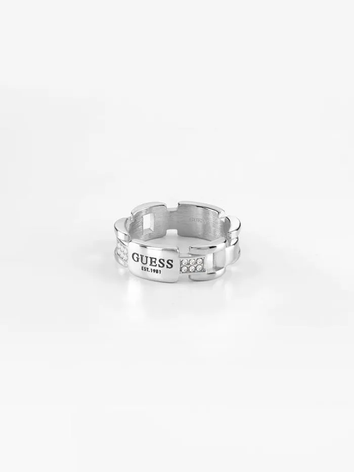 Men frontiers Ring Silver Guess Jewellery