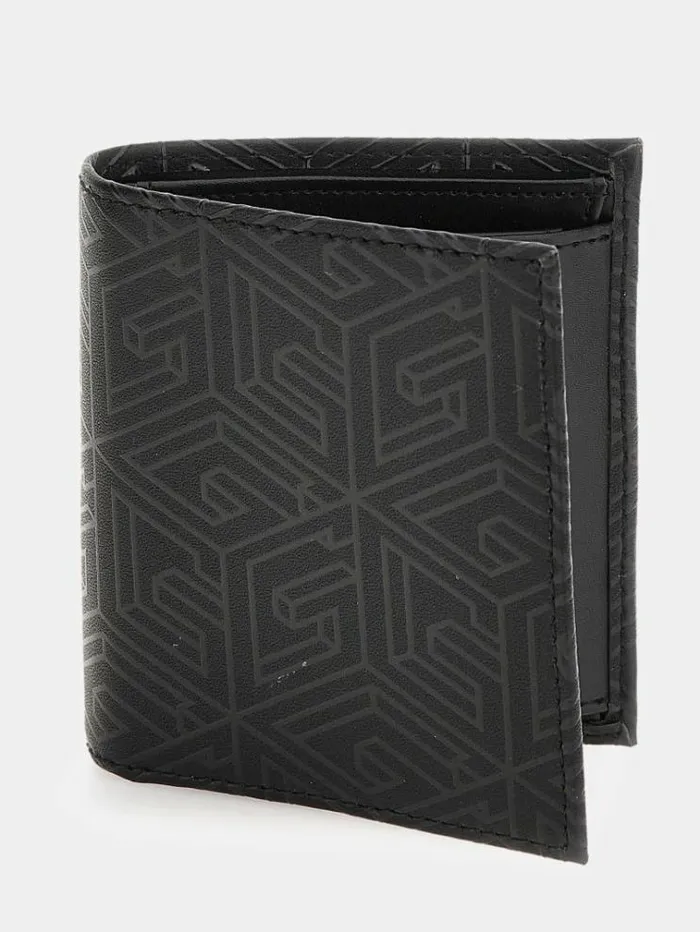 Men G Cube Tech Wallet Black Guess Wallets