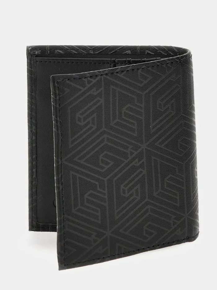 Men G Cube Tech Wallet Black Guess Wallets