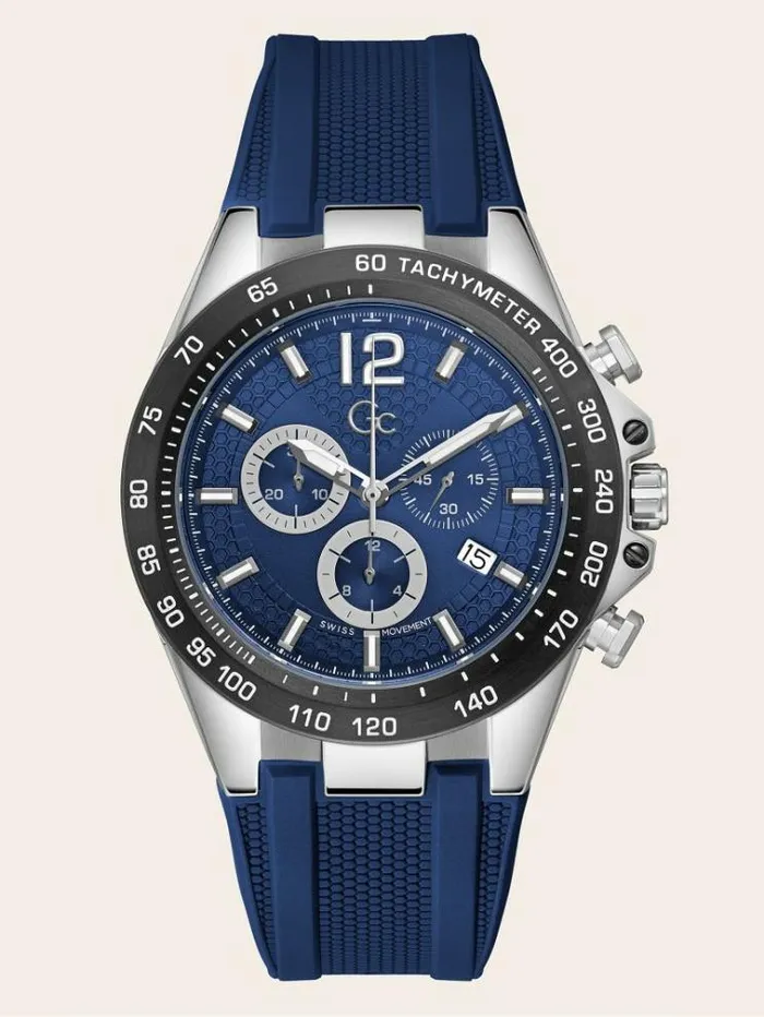 Men Gc Quartz Chronograph Watch Blue Guess Watches