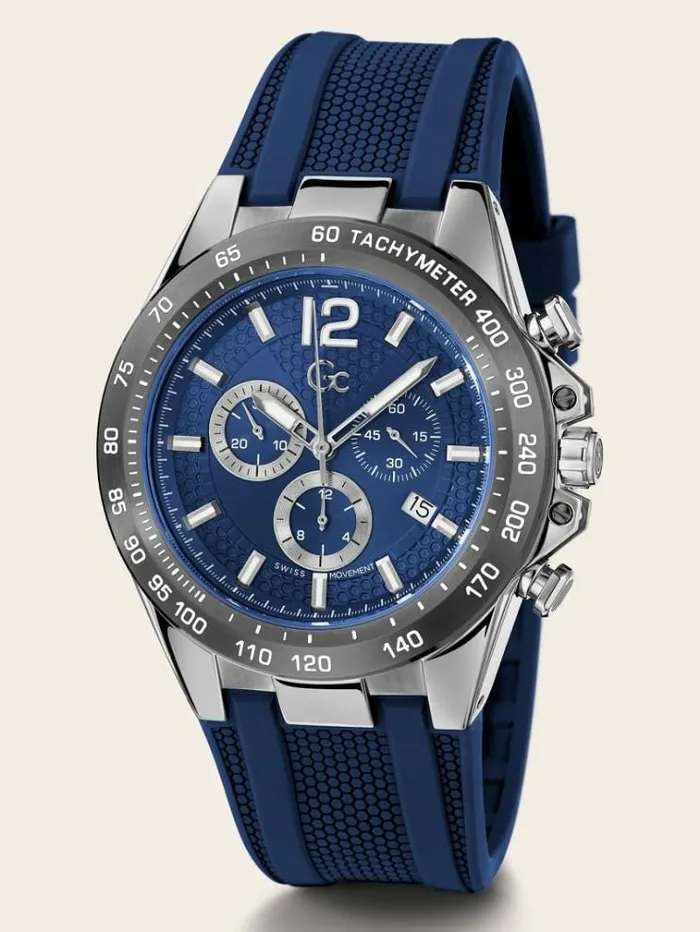 Men Gc Quartz Chronograph Watch Blue Guess Watches