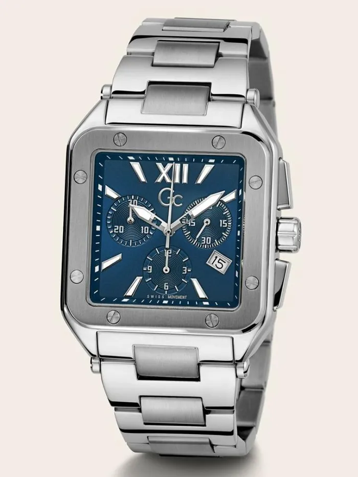 Men Gc Quartz Chronograph Watch Silver Guess Watches