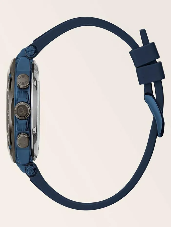 Men Gc Silicone Chronograph Watch Blue Guess Watches