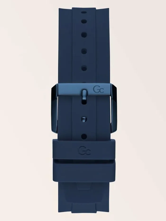 Men Gc Silicone Chronograph Watch Blue Guess Watches