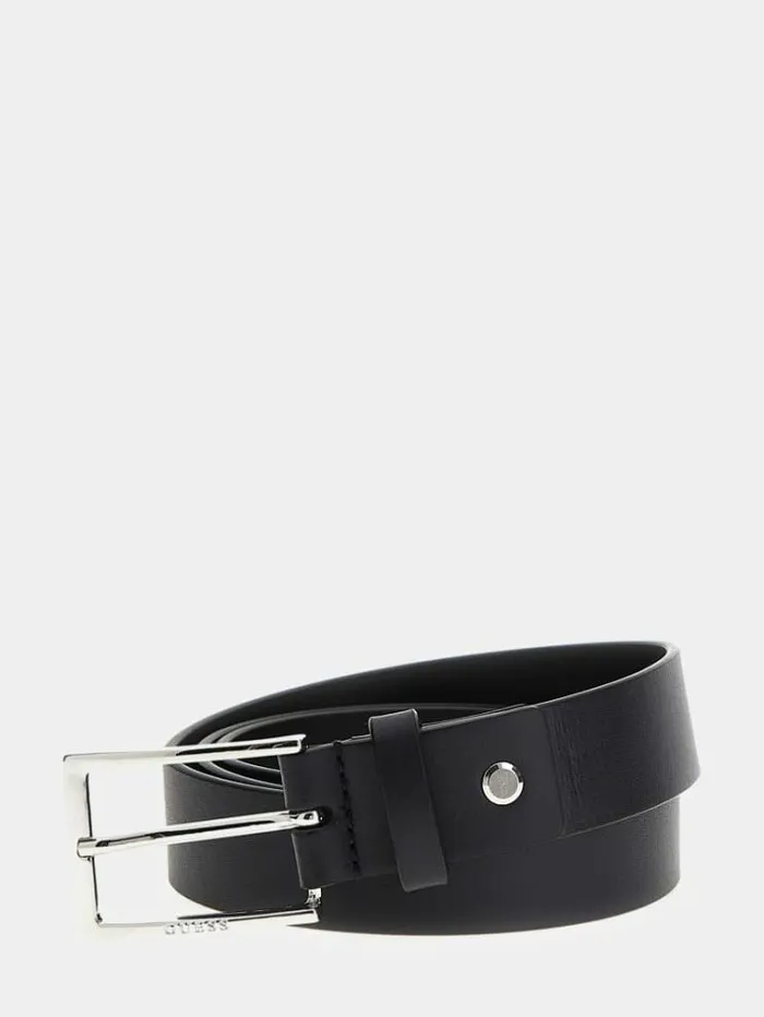 Men Genuine Leather Belt Dark Blue Guess Belts
