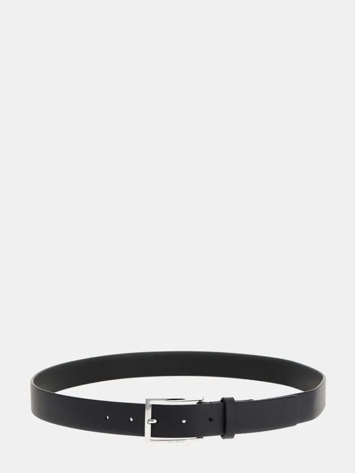 Men Genuine Leather Belt Dark Blue Guess Belts