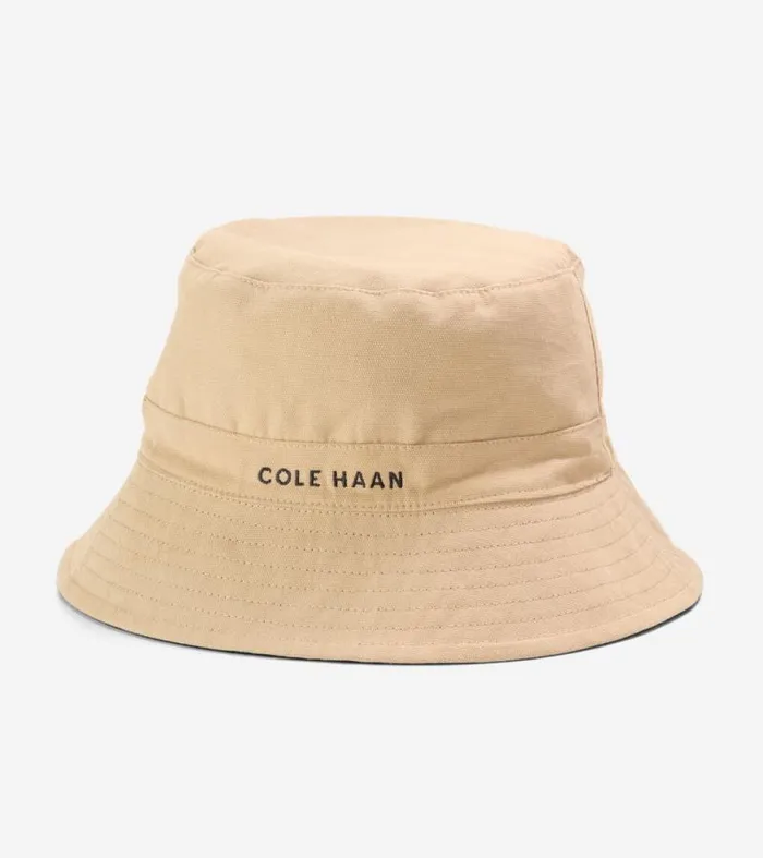 Men Hats Cole Haan Reversible Solid Bucket Hat Navy Multi