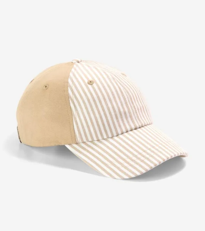 Men Hats Cole Haan Street Style Baseball Cap Camel Stripe
