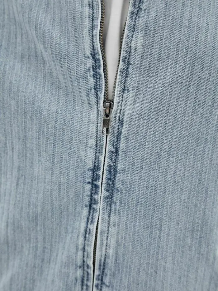 Men Herringbone Denim Jacket Light Blue Guess Coats And Jackets