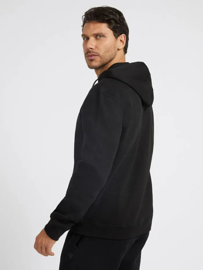 Men Hooded Sweatshirt Black Guess Knitwear And Sweatshirts