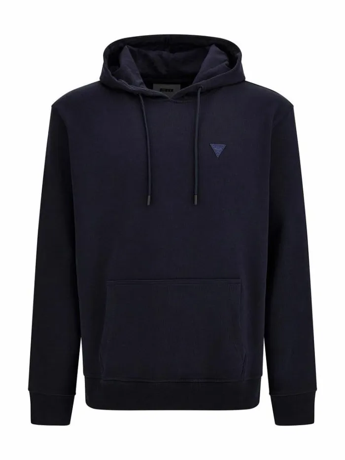 Men Hooded Sweatshirt Dark Blue Guess Knitwear And Sweatshirts